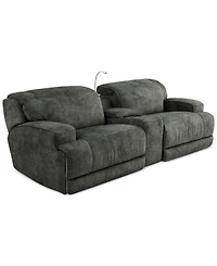 Sebaston 3-Pc. Fabric Sofa with 2 Power Motion Recliners and 1 Usb Console, Created for Macy's