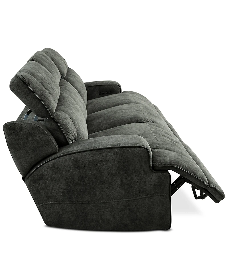 Sebaston -Pc. Fabric Sofa with Power Motion Recliners