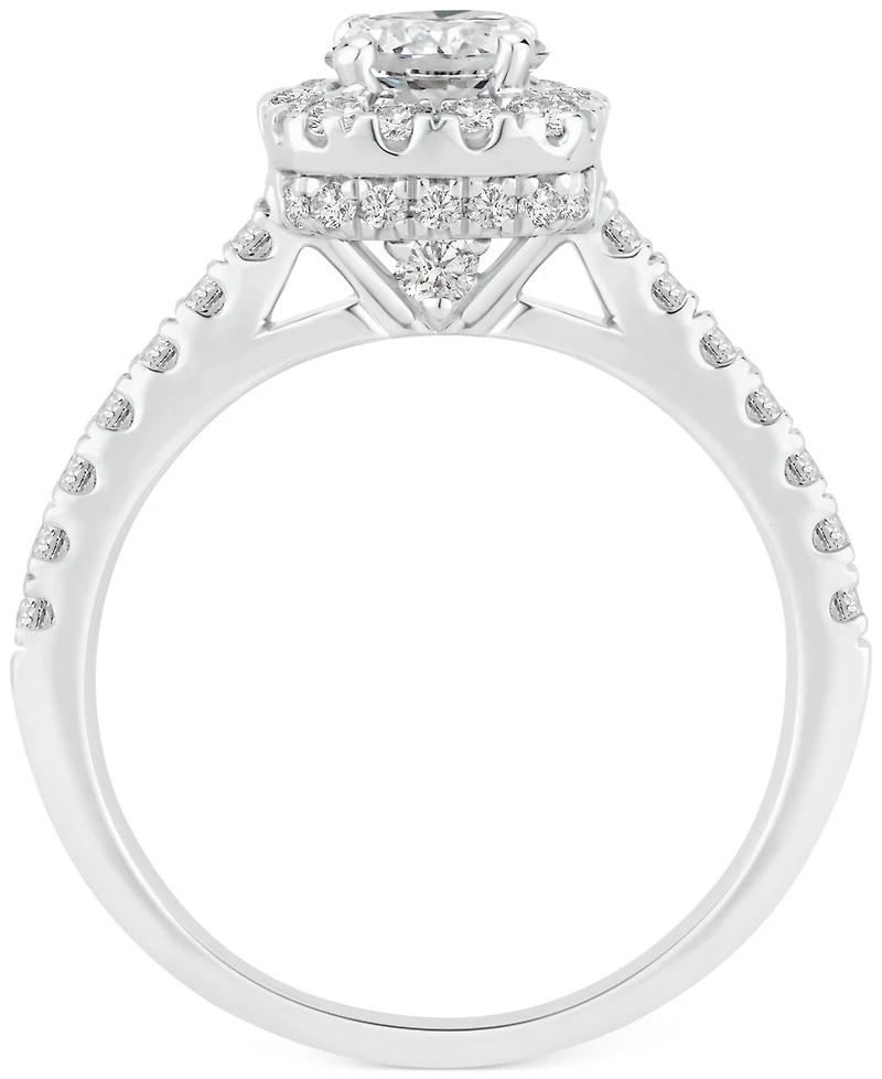 Diamond Halo Bridal Set (1-1/2 ct. t.w.) in 14k White Gold