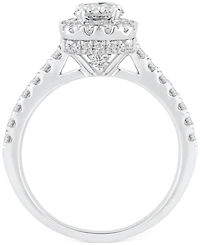 Diamond Halo Bridal Set (1-1/2 ct. t.w.) in 14k White Gold