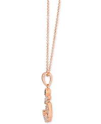 Le Vian Nude Diamond (1/4 ct. t.w.) & Chocolate Diamond Accent Om Symbol Pendant Necklace in 14k Rose Gold, 18" + 2" extender
