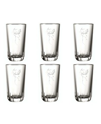 La Rochere Majestic Stag 12 Ounce Double Old-Fashioned Glass, Set of 6