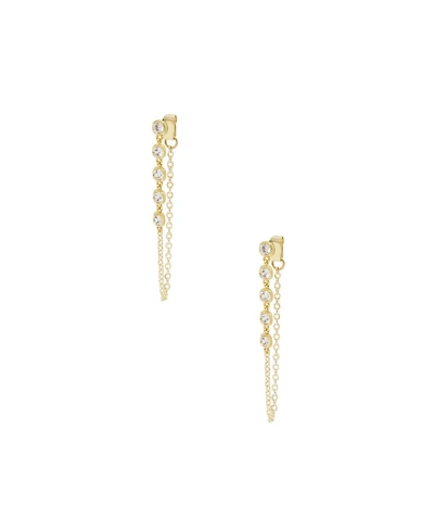 Ettika Crystal Gold-Plated Chain Dangle Earrings