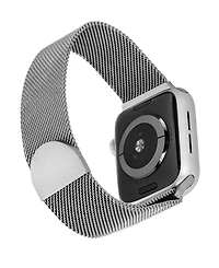 WITHit Silver-Tone Stainless Steel Mesh Band designed for Apple Watch 42mm (Series 10) & 38/40/41mm