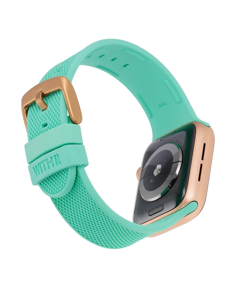 WITHit Teal Textured Silicone Band designed for Apple Watch 42mm (Series 1-3 only) & 44/45/46/49mm (Ultra & Ultra 2)