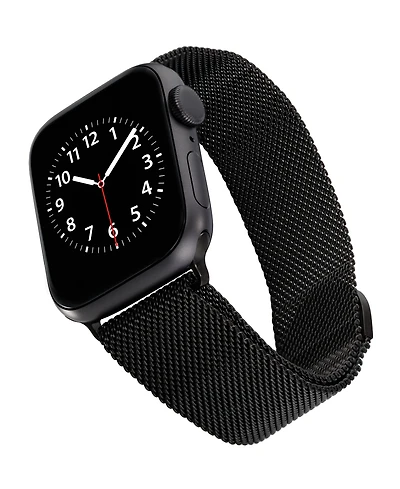 WITHit Black Stainless Steel Mesh Band designed for Apple Watch 42mm (Series 10) & 38/40/41mm