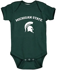 Infant Boys and Girls Green Michigan State Spartans Arch and Logo Bodysuit