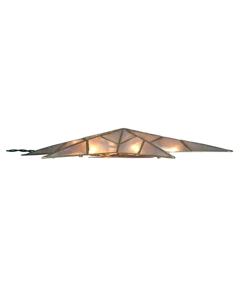 Kurt Adler 10-Light 8-Point Gold Capiz Star Treetop