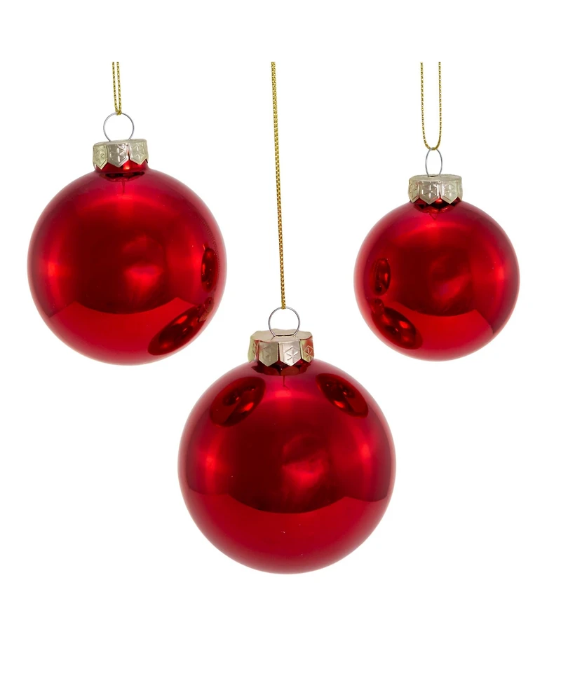 Kurt Adler 60-80 Mm Shiny Glass Ball Ornaments 20 Piece Set