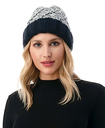 Marcus Adler Women's Chunky Marled Cable Knit Beanie