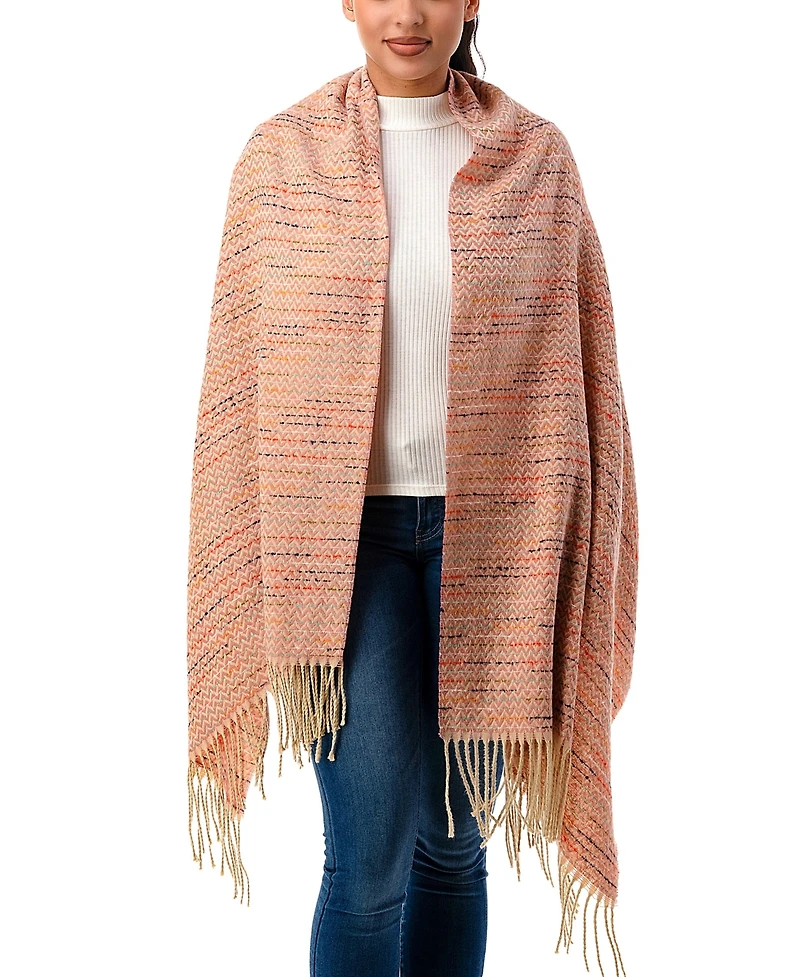 Marcus Adler Women's Ultra Soft Chevron Fringe Scarf