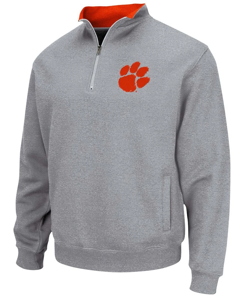 Men's Colosseum Clemson Tigers Tortugas Logo Quarter-Zip Pullover Jacket