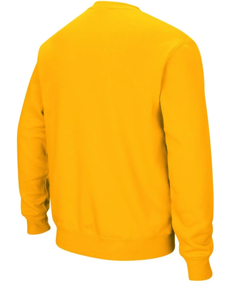 Colosseum Men's Lsu Tigers Arch & Logo Crew Neck Sweatshirt