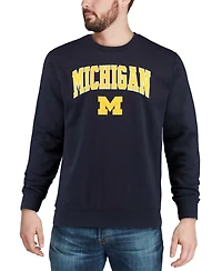 Colosseum Men's Michigan Wolverines Arch & Logo Crew Neck Sweatshirt