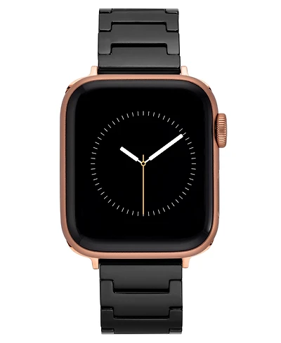 Anne Klein Women's Black Ceramic Bracelet designed for Apple Watch 42mm (Series 1-3 only) & 44/45/46/49mm (Ultra & Ultra 2)