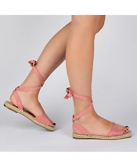 Journee Collection Women's Emelie Espadrille Flat Sandals