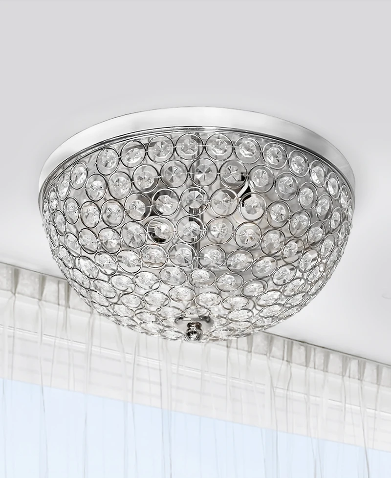 Lalia Home Crystal Glam 2 Light Ceiling Flush Mount