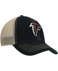 Men's Black, Natural Atlanta Falcons Trawler Trucker Clean Up Snapback Hat