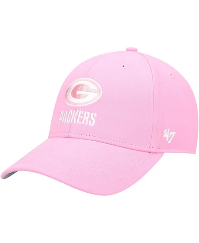Big Girls Pink Green Bay Packers Rose Mvp Adjustable Hat
