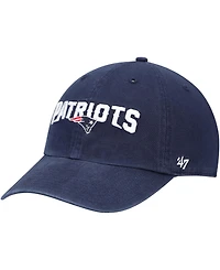 Men's Navy New England Patriots Clean Up Alternate Logo Adjustable Hat