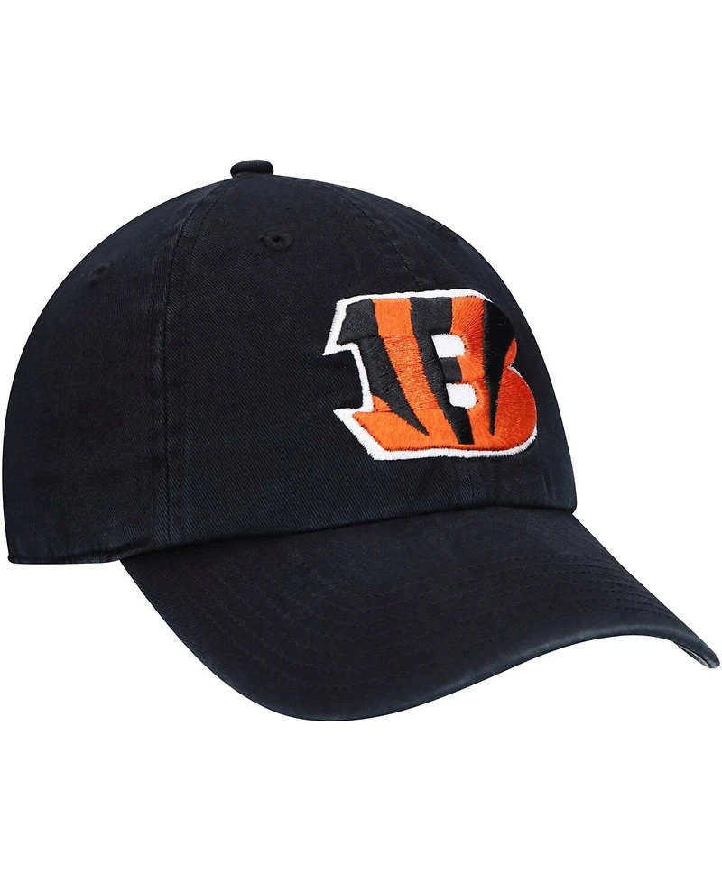 Boys Black Cincinnati Bengals Logo Clean Up Adjustable Hat