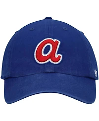 Men's Royal Atlanta Braves 1972 Logo Cooperstown Collection Clean Up Adjustable Hat