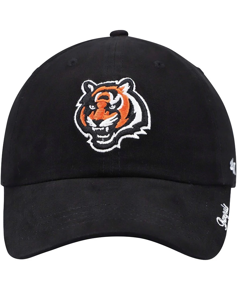 Women's Black Cincinnati Bengals Miata Clean Up Primary Adjustable Hat