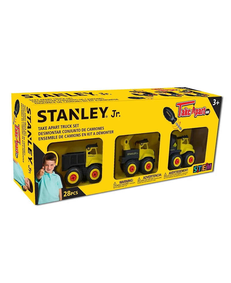 Stanley Jr. 28 Piece Take Apart Dot Trucks Set