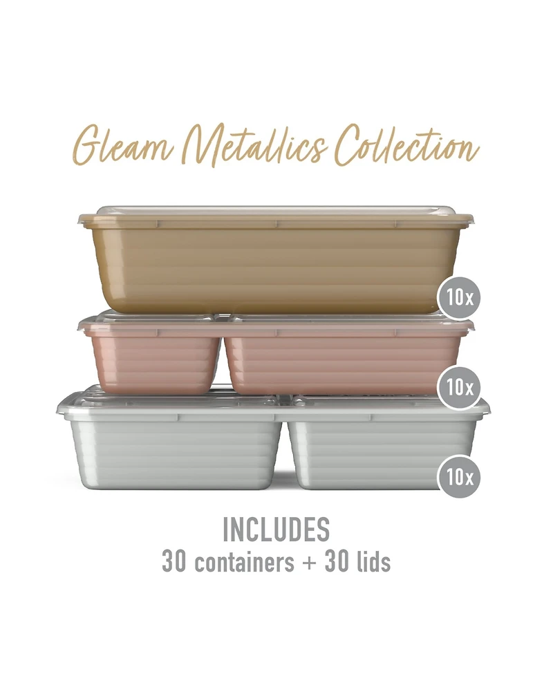 Bentgo Prep Meal Prep Kit Gleam Metallic Collection