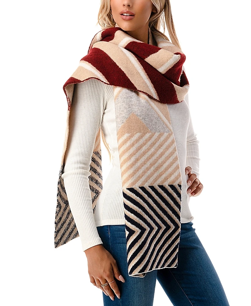 Marcus Adler Women's Ultra Soft Plush Chevron Scarf