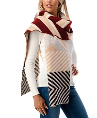 Marcus Adler Women's Ultra Soft Plush Chevron Scarf