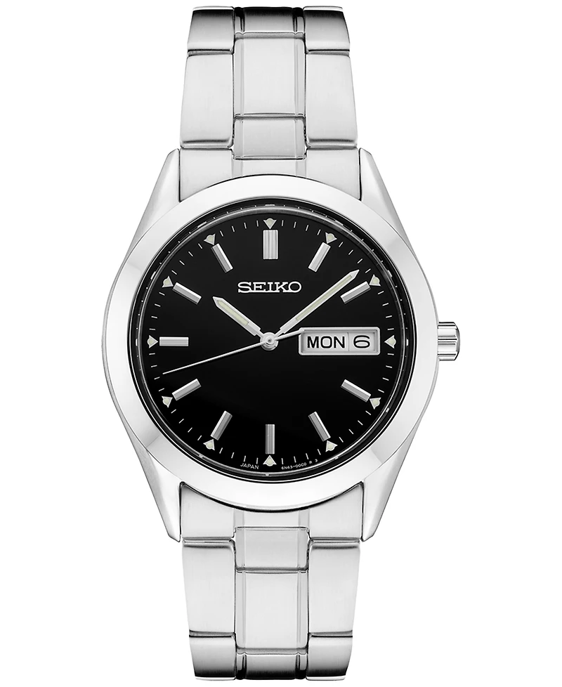Seiko Men's Essentials Stainless Steel Bracelet Watch 38mm