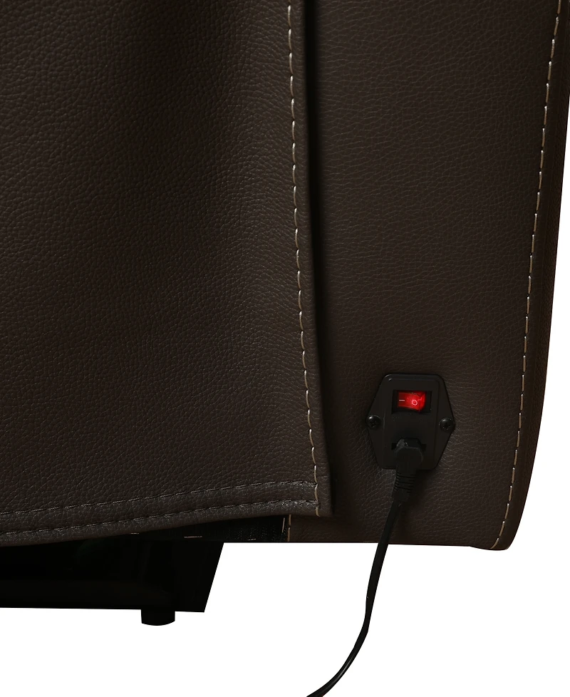 Jabarr -Pc. Beyond Leather Theater Seating with Consoles