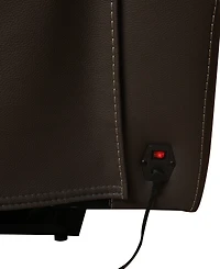 Jabarr -Pc. Beyond Leather Theater Seating with Consoles