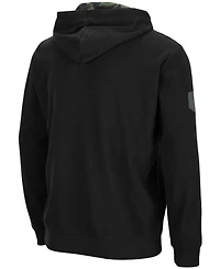 Men's Black Iowa Hawkeyes Oht Military-Inspired Appreciation Waffle Full-Zip Hoodie