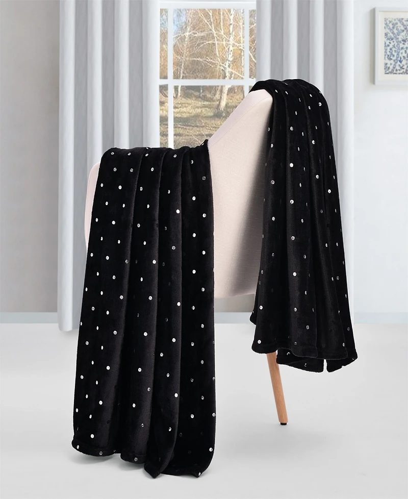 Superior Ultra -Plush Polka Dot Fleece Blanket