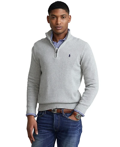 Polo Ralph Lauren Men's Cotton Quarter-Zip Sweater