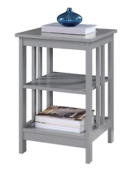 Mission End Table with Shelves
