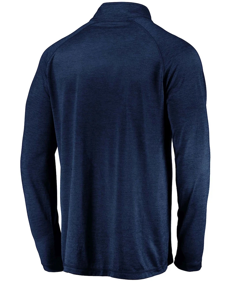 Men's Navy Seattle Kraken Primary Logo Quarter-Zip Pullover Fleece Jacket