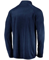 Men's Navy Seattle Kraken Primary Logo Quarter-Zip Pullover Fleece Jacket
