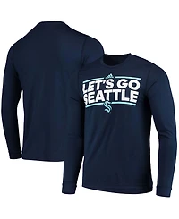 Men's Deep Sea Blue Seattle Kraken Dassler Aeroready Creator Long Sleeve T-shirt