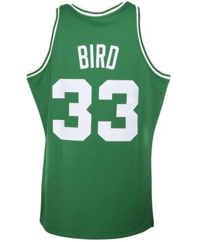 Men's Larry Bird Kelly Green Boston Celtics 1985/86 Hardwood Classics Authentic Jersey
