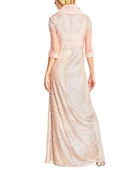 Adrianna Papell Organza Wrap Jacket