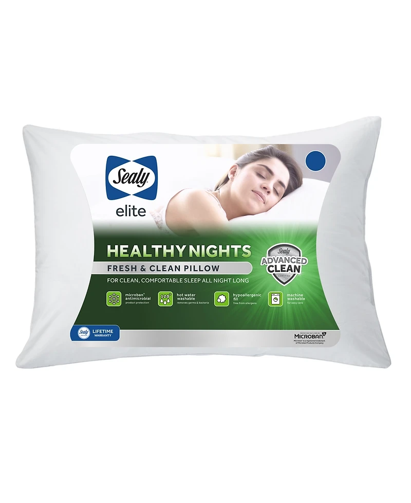 Sealy Healthy Nights Pillow, Standard/Queen