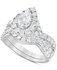Diamond Pear Bridal Set (2 ct. t.w.) in 14k White Gold