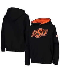Big Boys Black Oklahoma State Cowboys Big Logo Pullover Hoodie
