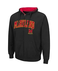 Men's Black Maryland Terrapins Arch Logo 3.0 Full-Zip Hoodie