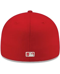 Men's Red Pittsburgh Pirates Logo White 59FIFTY Fitted Hat