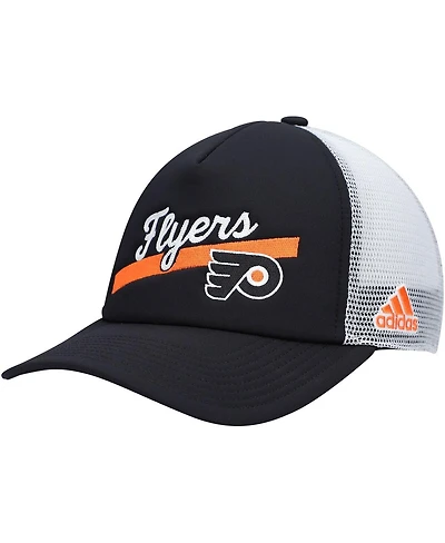 Women's Black, White Philadelphia Flyers Foam Trucker Snapback Hat
