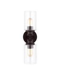 Jules Edison Cylinder 2-Light Farmhouse Contemporary Led Vanity